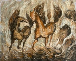 Thrill Horses 80x105 cm